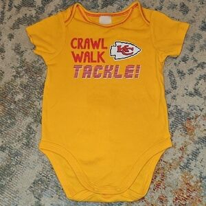 Nwot NFL Kansas City Chiefs Yellow Baby Onesie